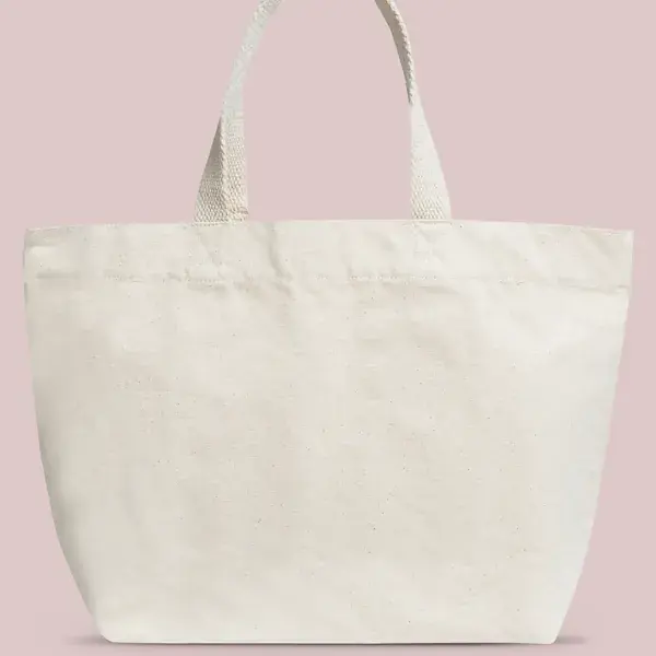 Natural sand-coloured canvas tote bag